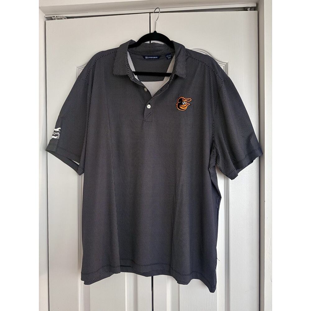 Baltimore Orioles Cutter & Buck Men’s Golf Polo XXL Athletic Embroidered Logo